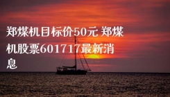 郑煤机目标价50元 郑煤机股票601717最新消息