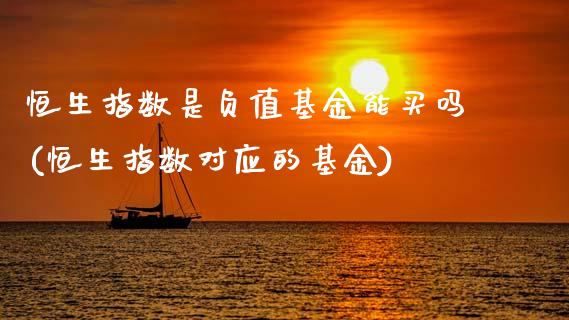 恒生指数是负值基金能买吗(恒生指数对应的基金)_https://www.gzmhy.com_理财品种_第1张