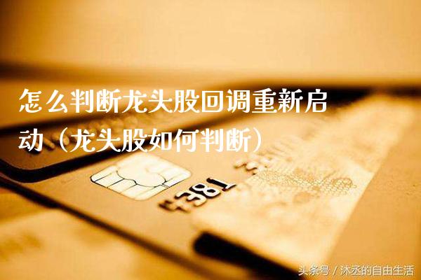 怎么判断龙头股回调重新启动（龙头股如何判断）_https://www.gzmhy.com_理财品种_第1张