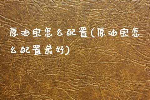 原油宝怎么配置(原油宝怎么配置最好)_https://www.gzmhy.com_股票理财_第1张