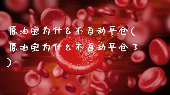 原油宝为什么不自动平仓(原油宝为什么不自动平仓了)_https://www.gzmhy.com_基金理财_第1张