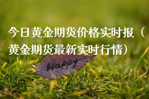 今日黄金期货价格实时报（黄金期货最新实时行情）_https://www.gzmhy.com_期货理财_第1张