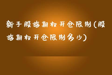 新手股指期权开仓限制(股指期权开仓限制多少)_理财产品_第1张_格子财经网 新手股指期权开仓限制(股指期权开仓限制多少)_https://www.gzmhy.com_理财产品_第1张