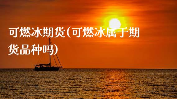 可燃冰期货(可燃冰属于期货品种吗)_https://www.gzmhy.com_股票理财_第1张