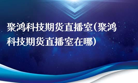 聚鸿科技期货直播室(聚鸿科技期货直播室在哪)_https://www.gzmhy.com_基金理财_第1张