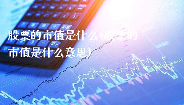 股票的市值是什么(股票的市值是什么意思)_https://www.gzmhy.com_理财品种_第1张