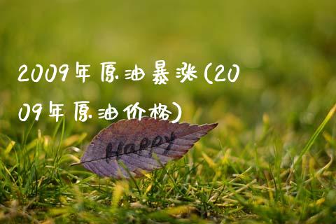 2009年原油暴涨(2009年原油价格)_理财品种_第1张_格子财经网 2009年原油暴涨(2009年原油价格)_https://www.gzmhy.com_理财品种_第1张
