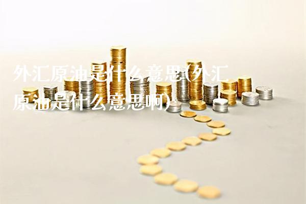 外汇原油是什么意思(外汇原油是什么意思啊)_https://www.gzmhy.com_基金理财_第1张