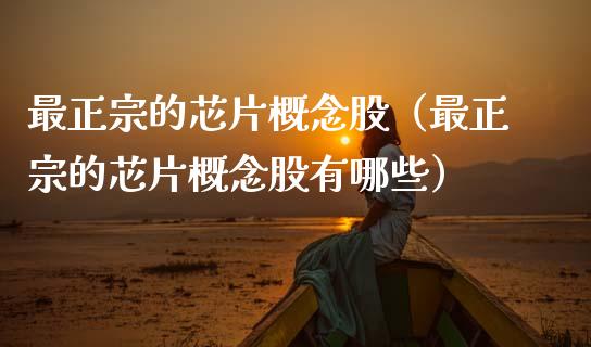 最正宗的芯片概念股（最正宗的芯片概念股有哪些）_https://www.gzmhy.com_理财品种_第1张