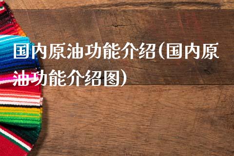 国内原油功能介绍(国内原油功能介绍图)_https://www.gzmhy.com_理财品种_第1张