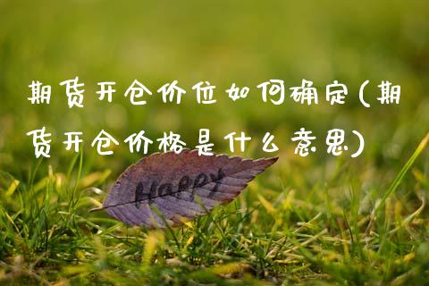 期货开仓价位如何确定(期货开仓价格是什么意思)_理财产品_第1张_格子财经网 期货开仓价位如何确定(期货开仓价格是什么意思)_https://www.gzmhy.com_理财产品_第1张