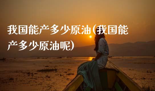 我国能产多少原油(我国能产多少原油呢)_https://www.gzmhy.com_保险理财_第1张