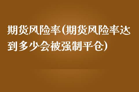 期货风险率(期货风险率达到多少会被强制平仓)_https://www.gzmhy.com_理财品种_第1张