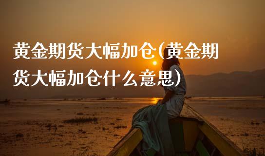 黄金期货大幅加仓(黄金期货大幅加仓什么意思)_股票理财_第1张_格子财经网 黄金期货大幅加仓(黄金期货大幅加仓什么意思)_https://www.gzmhy.com_股票理财_第1张