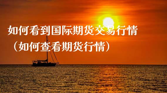 如何看到国际期货交易行情（如何查看期货行情）_https://www.gzmhy.com_财经资讯_第1张