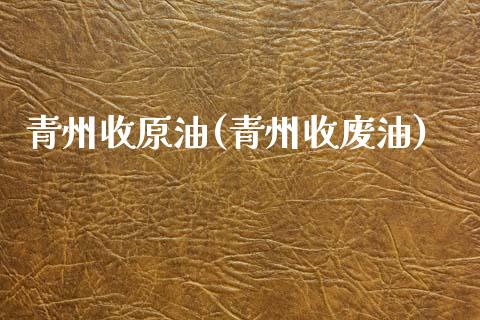 青州收原油(青州收废油)_https://www.gzmhy.com_股票理财_第1张