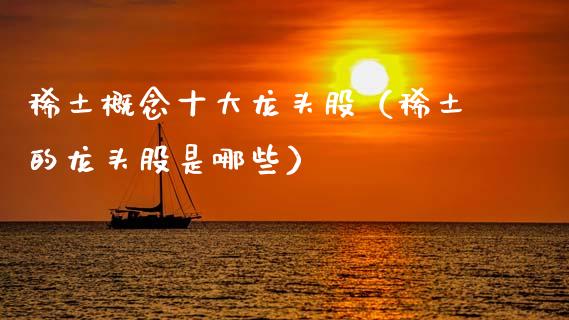 **概念十大龙头股（**的龙头股是哪些）_https://www.gzmhy.com_理财品种_第1张