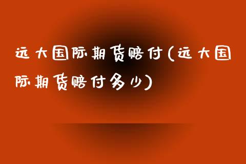 远大国际期货赔付(远大国际期货赔付多少)_https://www.gzmhy.com_交易百科_第1张