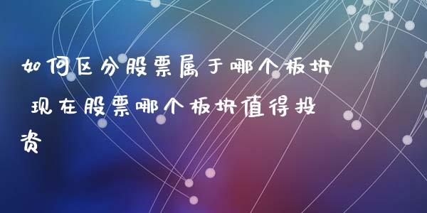 如何区分股票属于哪个板块 现在股票哪个板块值得投资_https://www.gzmhy.com_保险理财_第1张