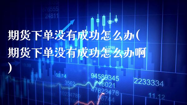 期货下单没有成功怎么办(期货下单没有成功怎么办啊)_https://www.gzmhy.com_保险理财_第1张